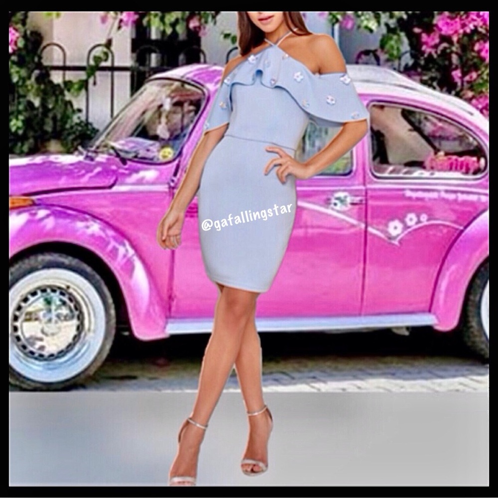 Chi Chi London 3 D Halter Dress